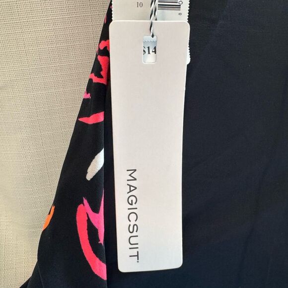 Magicsuit Neon Nature Jill One Piece Swimsuit High Neckline Black Neon 10 NWT - Picture 8 of 13